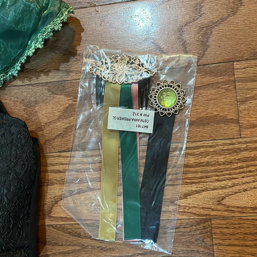 Any3 for$25🆕 Disney Frozen Coronation Anna costume DRESS, choker, and comb LG… - Picture 7 of 9